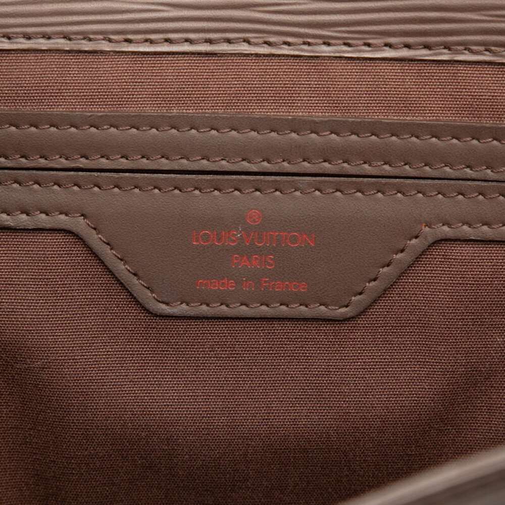 Louis Vuitton Mocha Epi Handbag Leather Plat Brown Sac - Picture 5 of 6
